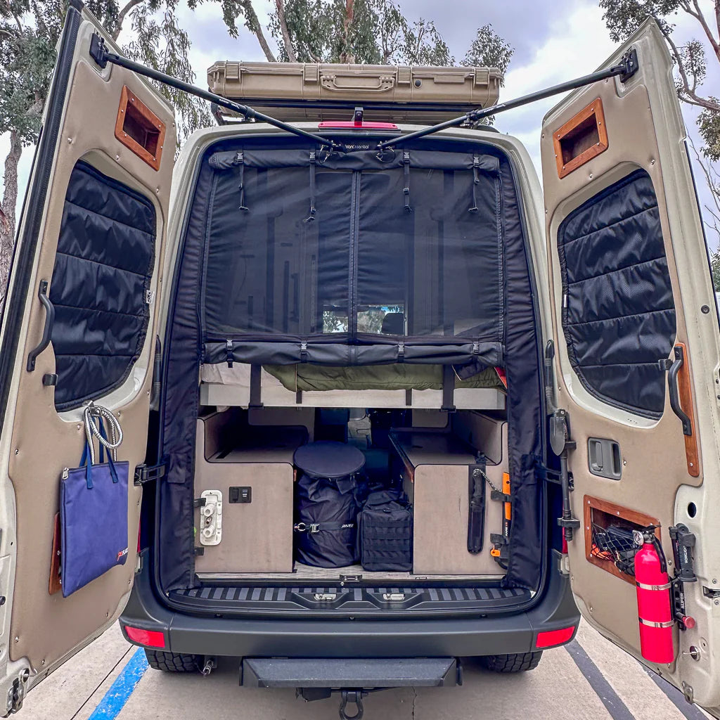 SlamStop Rear Door Stabilizer for Mercedes Sprinter – Holds Doors at 90° for Camping & Loading