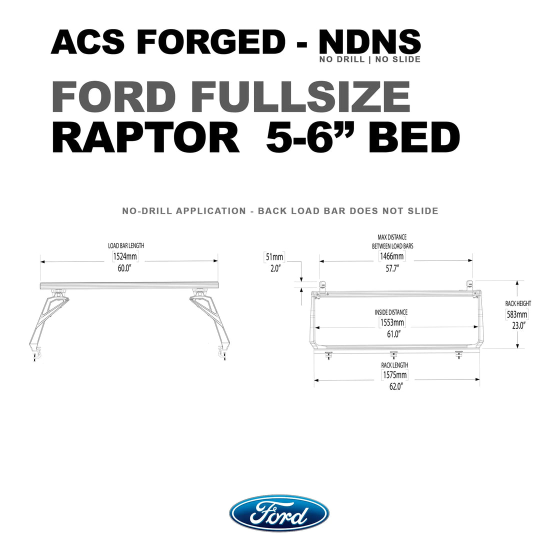 Active Cargo System - Forged No Drill - Ford