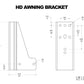 Ineos Grenadier HD Awning Bracket - Grenadier Load Bar Kit Specific