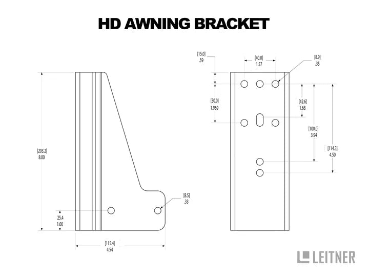 Ineos Grenadier HD Awning Bracket - Grenadier Load Bar Kit Specific