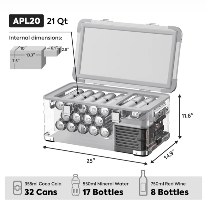 21QT APL20 Light Duty Aluminum Freezer Single Zone