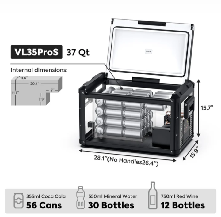 37QT VL35ProS Single Zone Portable Fridge Freezer