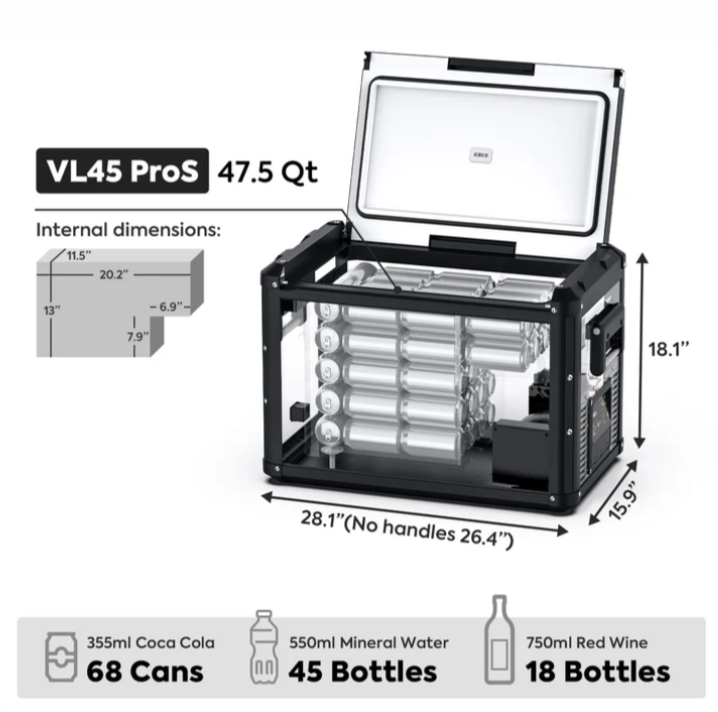 47.5QT VL45ProS Single Zone Portable Fridge Freezer