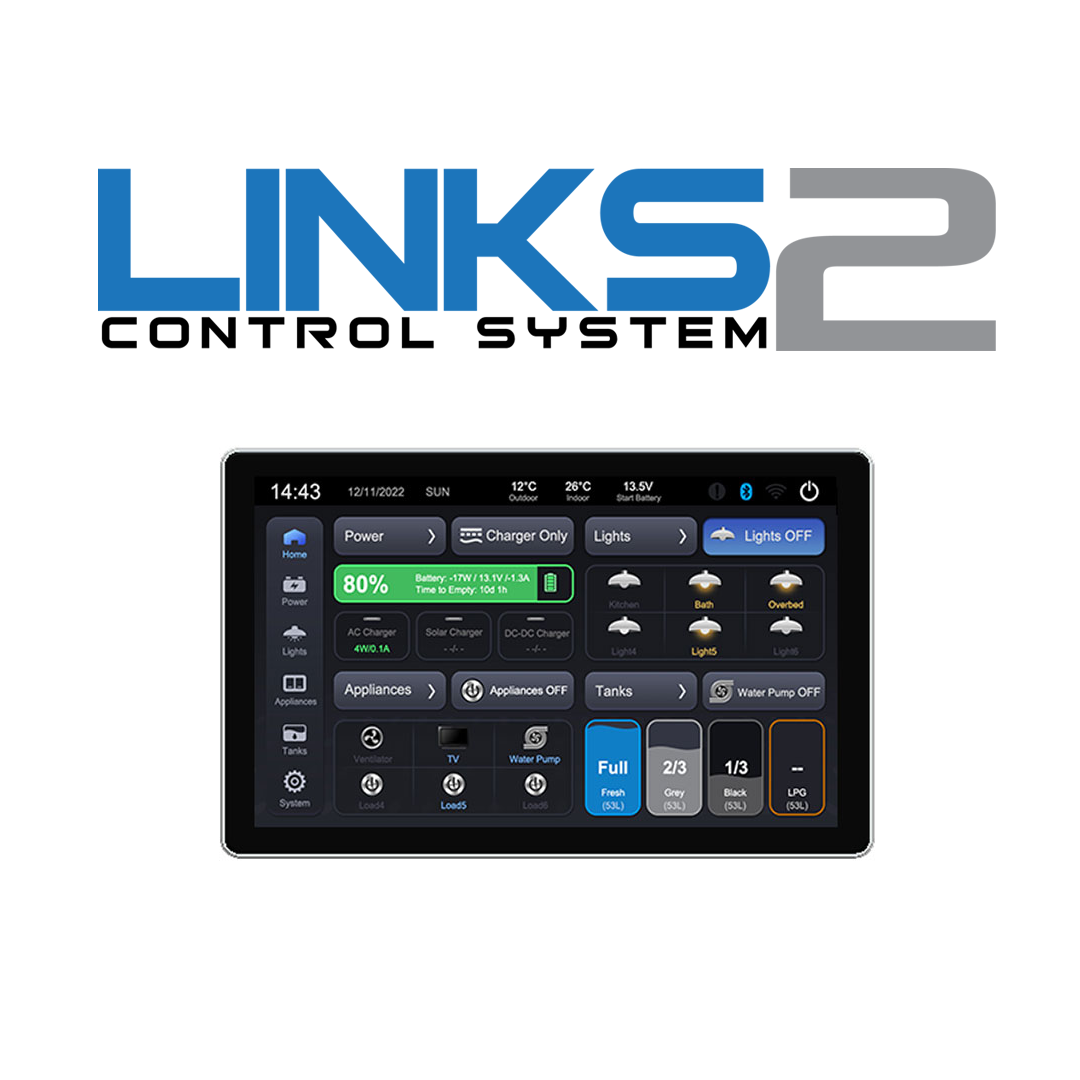 Central Control Unit Epms LINKS2 by Linkswell – 10-Inch RV Central Control Center & 12-Channel S