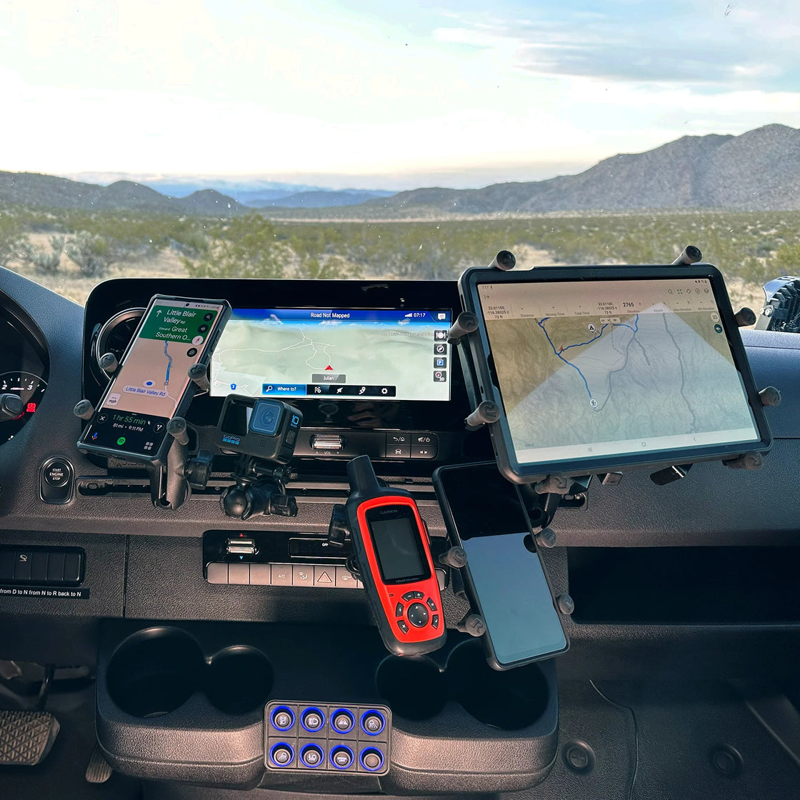 No-Drill - Mercedes Sprinter Phone & GPS Dash Mount – NAVIDOK Overlander