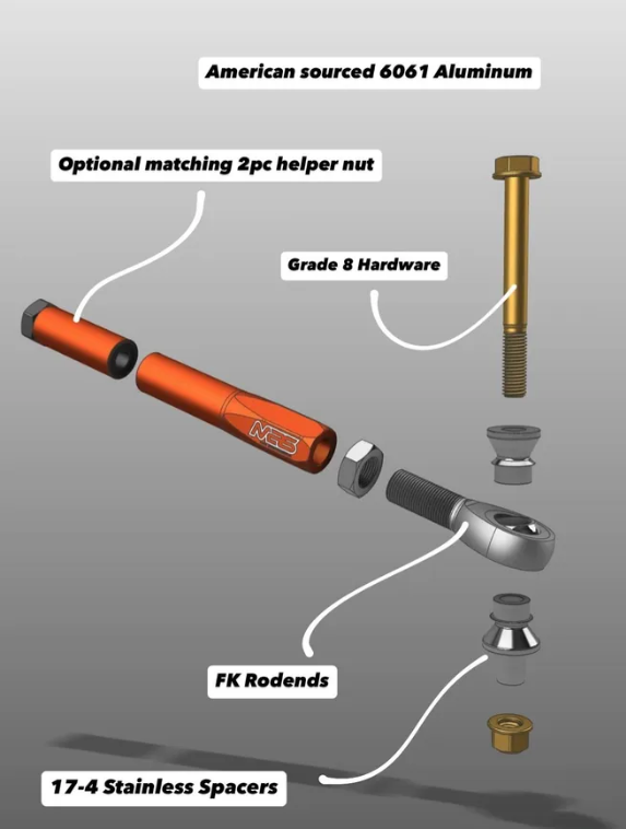 F150 Raptor Billet Half Steering Tie Rod Kit '17 - '25
