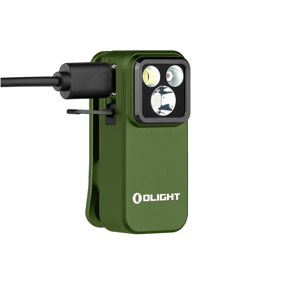 Olight Oclip Pro Van Light with Navilight Mount – Red & White Cockpit Light for Campers & RVs
