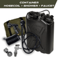 TrailWash portable shower and rinse system with black Scepter can and accessories