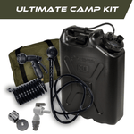 Ultimate Camp Kit with 20L Scepter can, sprayer, shower head, hose, and accessories for portable water use