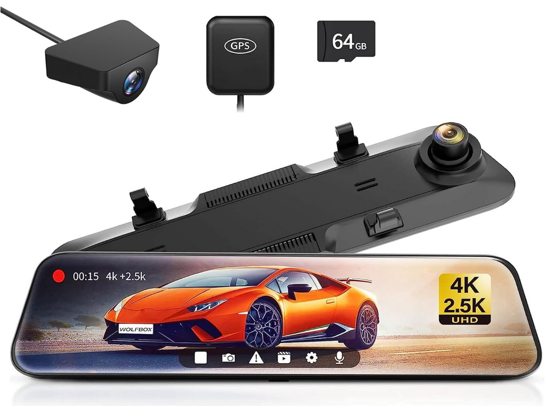 G900 4K+2.5K Touch Screen Parking Monitoring Dash Cam Smart Mirror